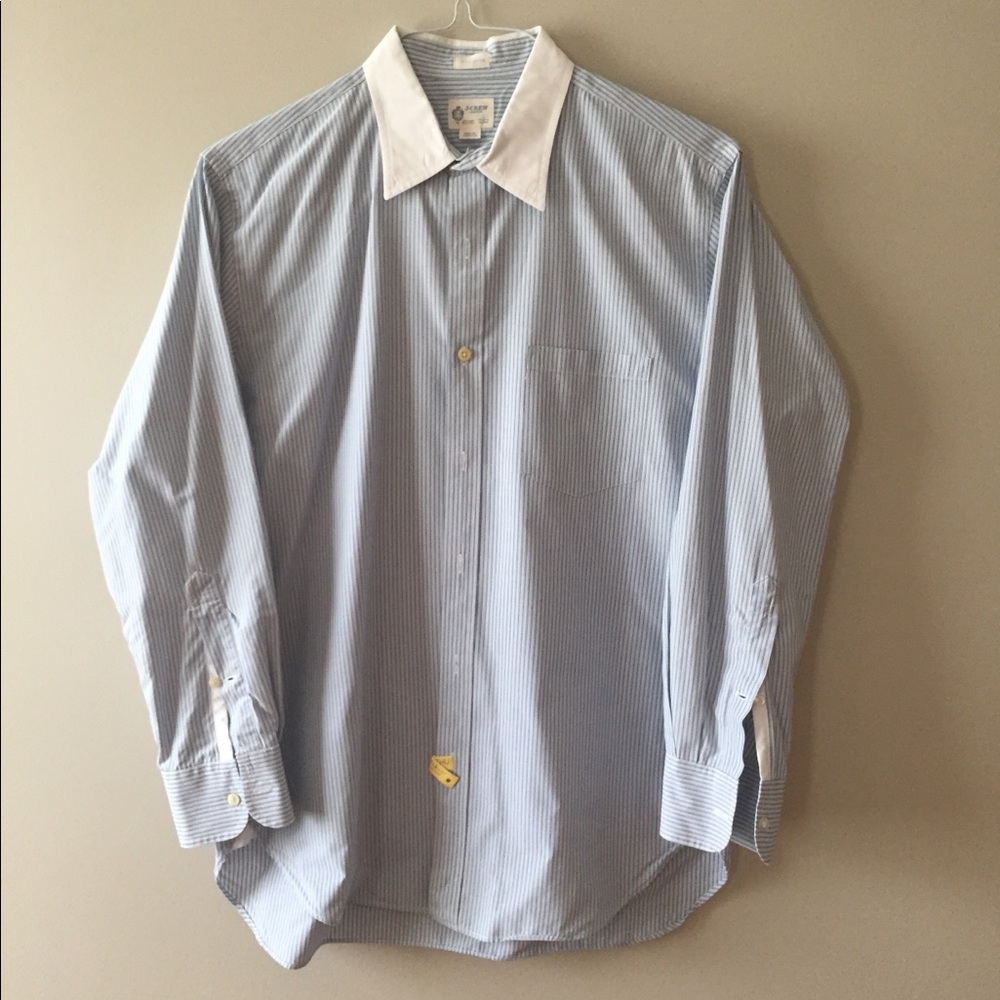 J Crew Men’s Striped Button Down Long Sleeve Shirt